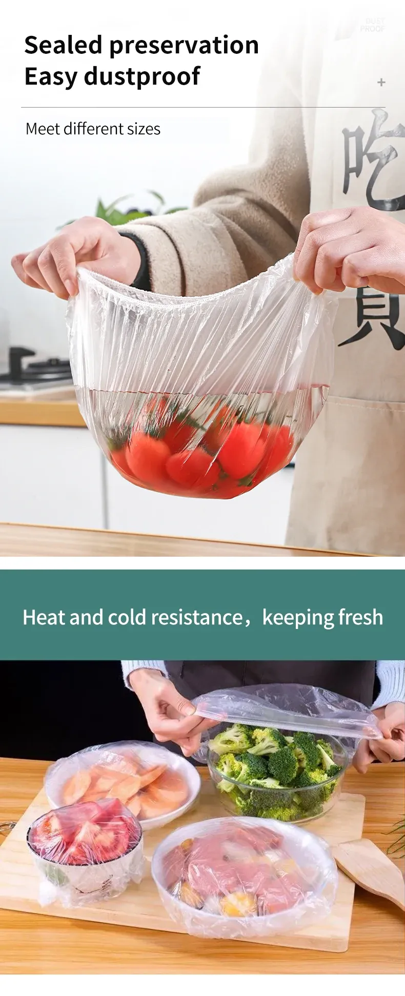 Détail du couvercle alimentaire élastique