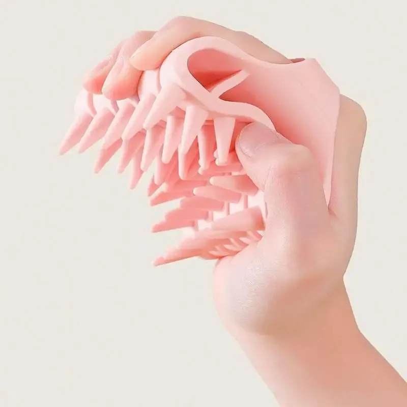 Brosse de massage du cuir chevelu, rendu du matériau silicone