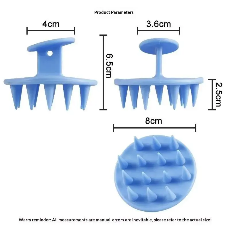 Brosse de massage pour cuir chevelu en silicone souple, lavage des cheveux et élimination des pellicules 13