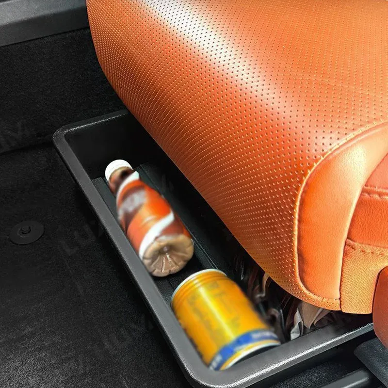 Boîte de rangement sous siège de voiture à tiroir coulissant, organisateur sur mesure, bac de rangement étanche pour voiture, compatible parapluie, universel 4