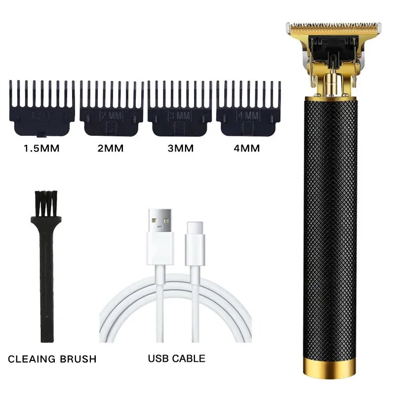 Tondeuse à cheveux vintage sans fil portable à charge rapide USB, tondeuse professionnelle pour barbier 17