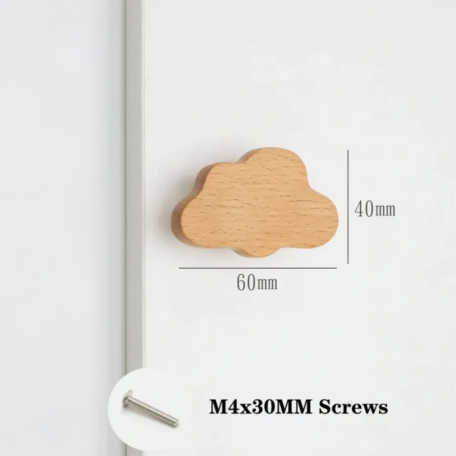 Poignées d'armoire en bois avec motifs d'animaux, crochets en bois, poignées de meubles pour armoires et tiroirs, boutons de porte, poignées de porte de garde-robe de cuisine 22