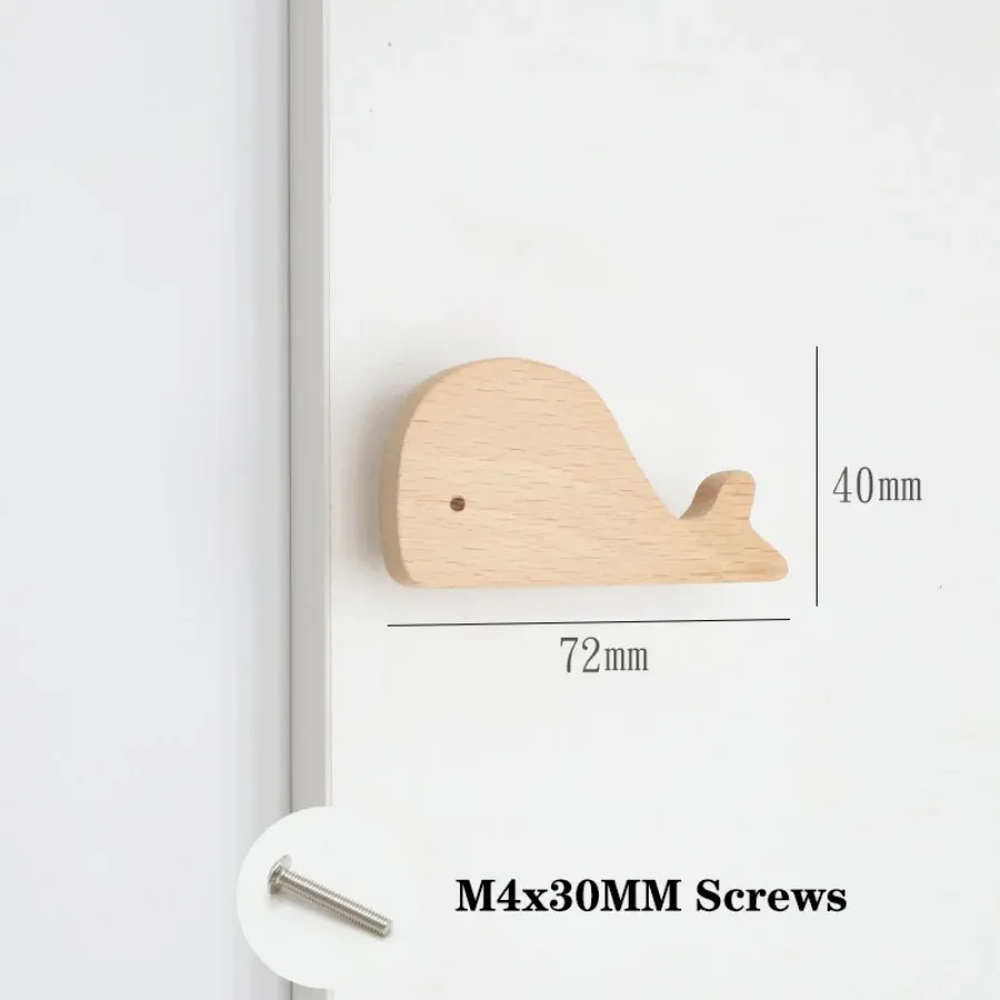 Poignées d'armoire en bois avec motifs d'animaux, crochets en bois, poignées de meubles pour armoires et tiroirs, boutons de porte, poignées de porte de garde-robe de cuisine 11