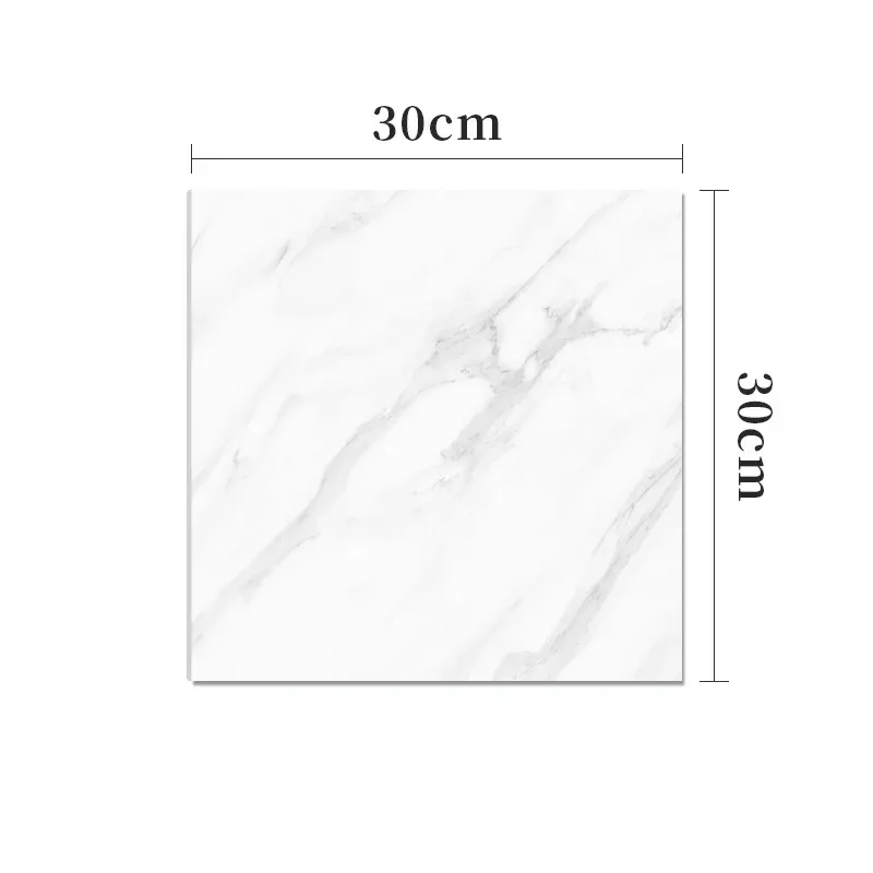 Autocollants muraux effet marbre en PVC, lot de 10 à 50 pièces, carrelage épais auto-adhésif et étanche pour salle de bains et cuisine 6