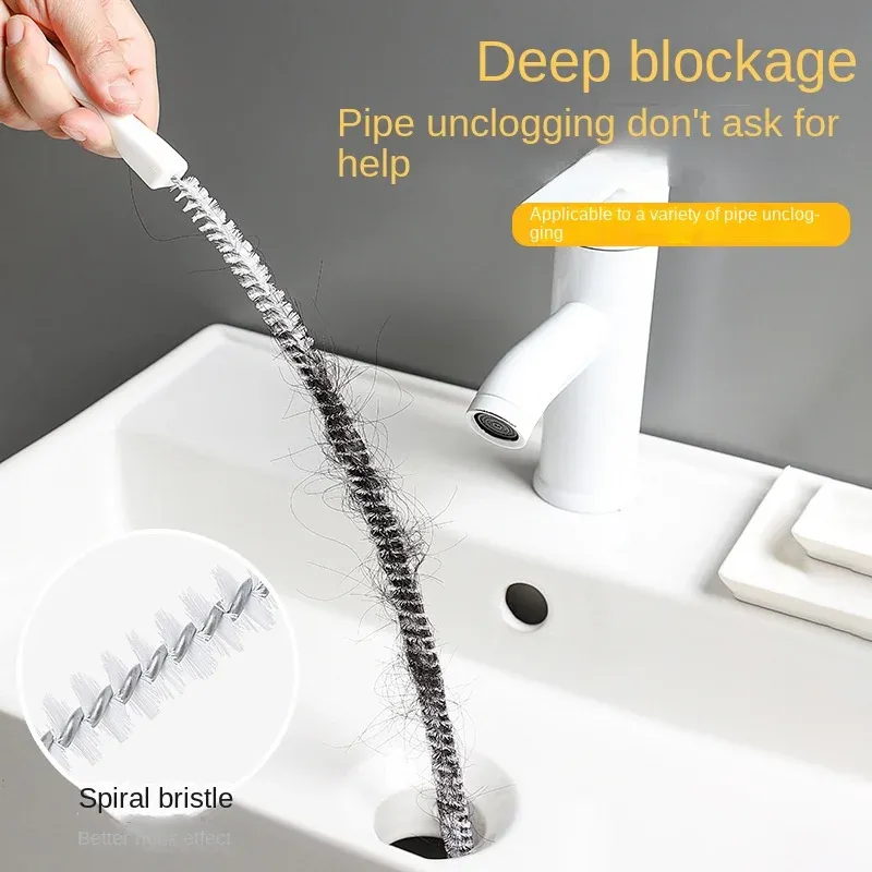 Brosse de dragage flexible pour canalisations et vidanges, outil de débouchage Everg, 45 cm, réf. 3126 - Image 1