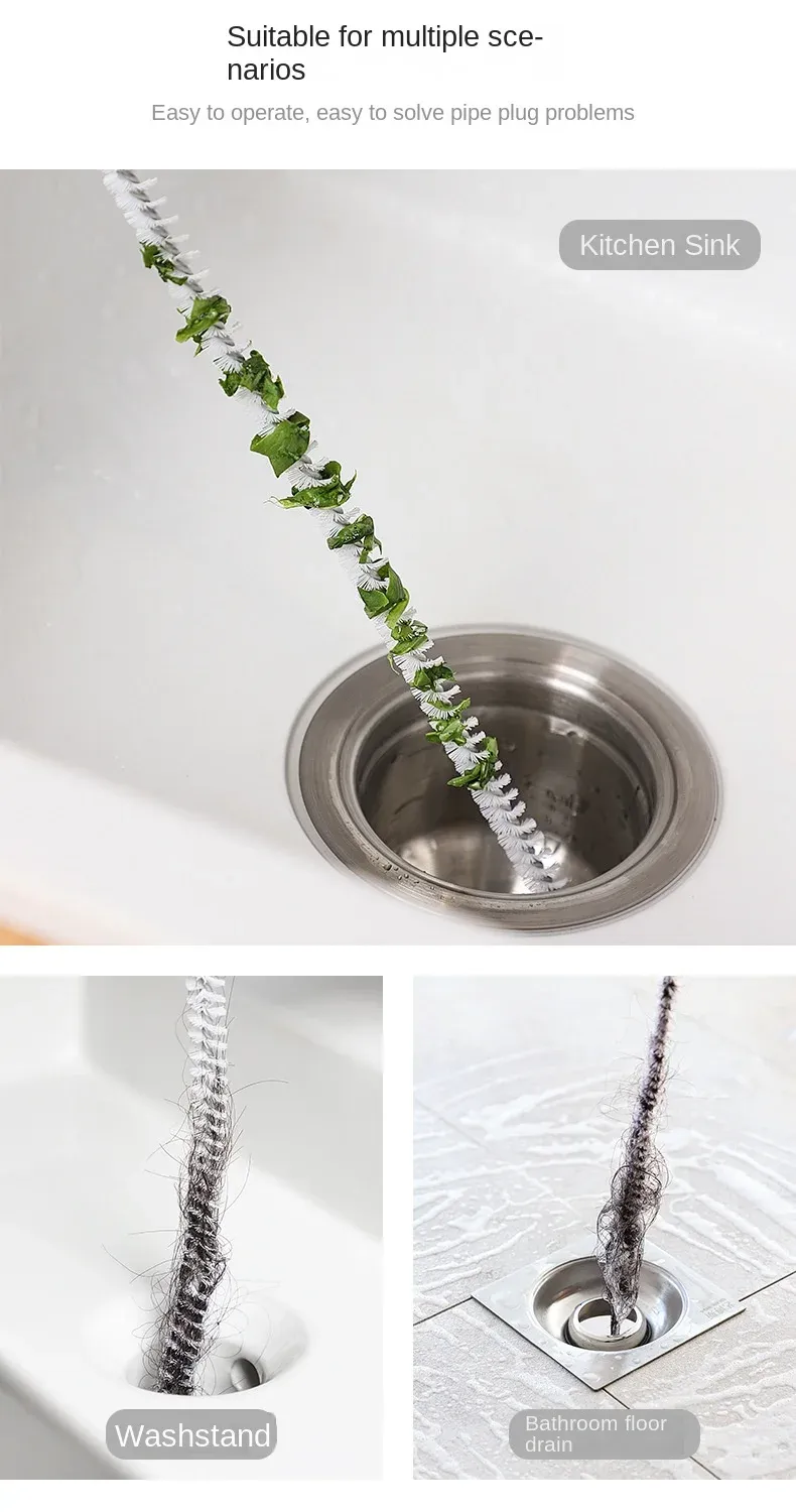 Brosse de dragage flexible, mise en scène