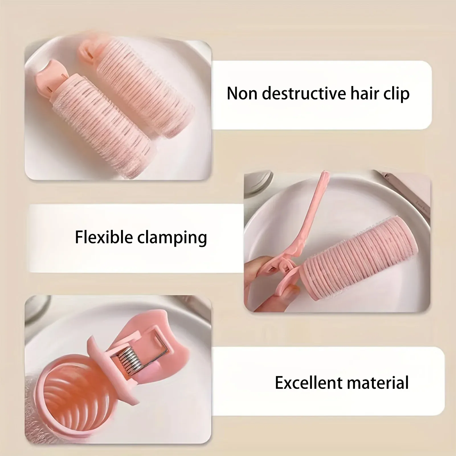 Fers à friser paresseux sans chaleur, bigoudis en peluche pour boucles nocturnes, rouleaux à cheveux et pinces de coiffure DIY 5