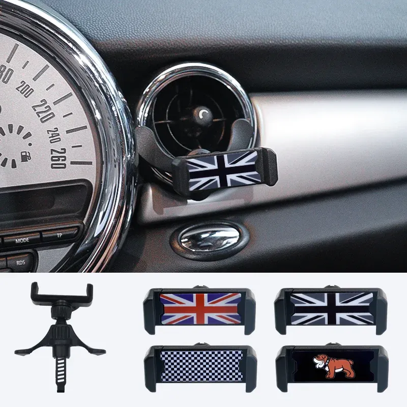 Support de téléphone pour grille d'aération de voiture, compatible MINI Cooper F54 F55 F56 F57 R55 R56 R57 R60 R50 R52 R53