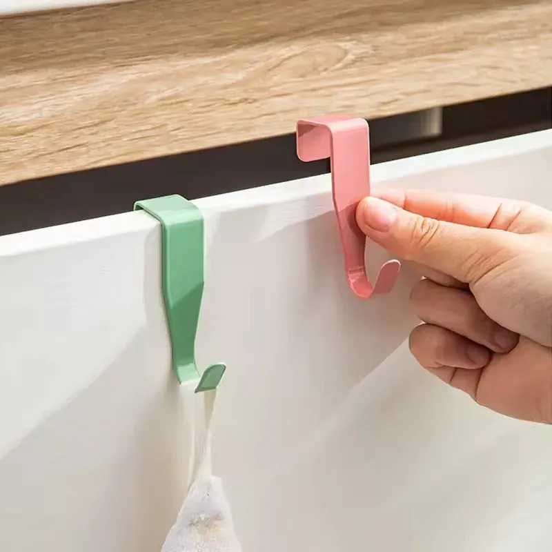 Crochets de porte d'armoire colorés, lot de 4, pour cuisine et salle de bains 1