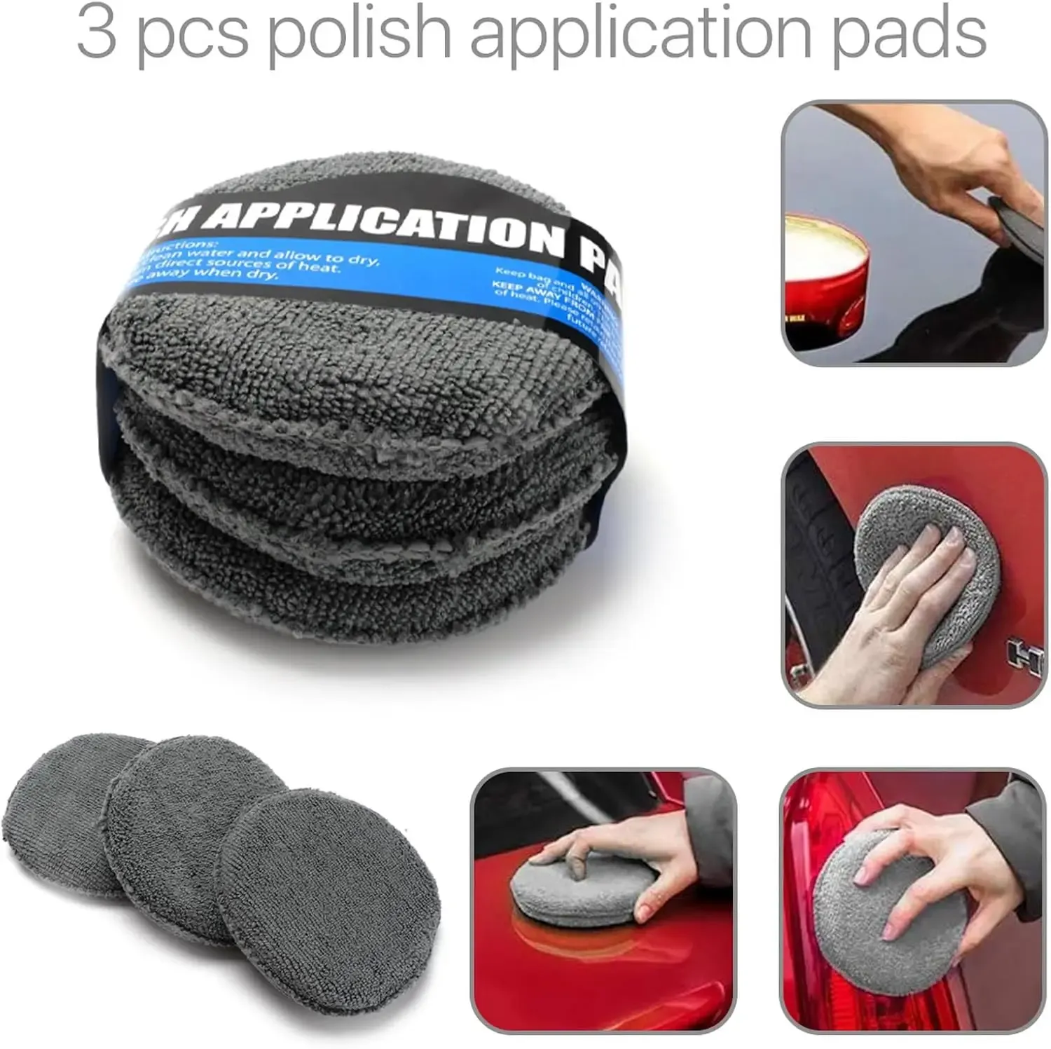 Kit de lavage auto en microfibre, accessoires de détailing intérieur et extérieur, 9 pièces 4