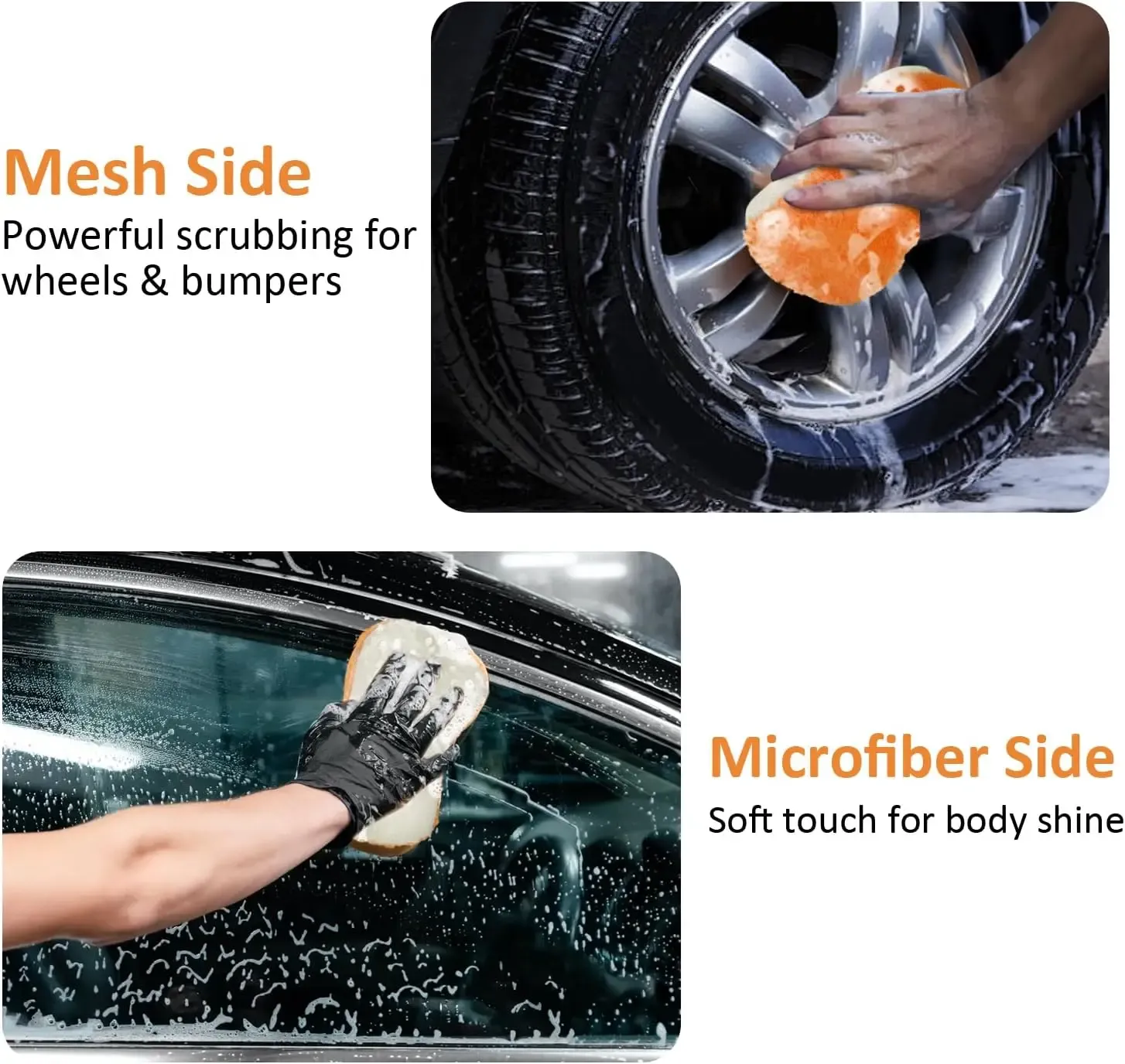 Gant et éponge du kit de lavage