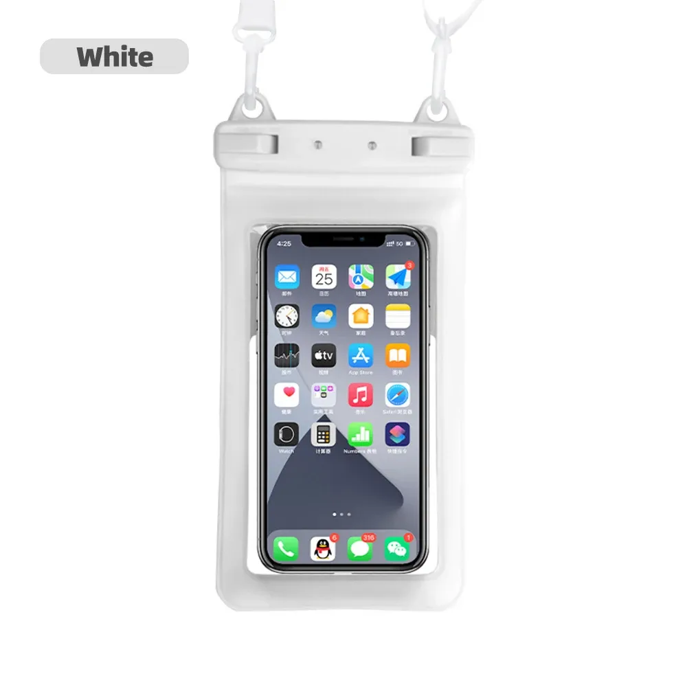 Étui étanche FONKEN pour téléphone portable, vue complète, sac sec transparent pour natation, neige et randonnée en forêt, grande housse de protection 17