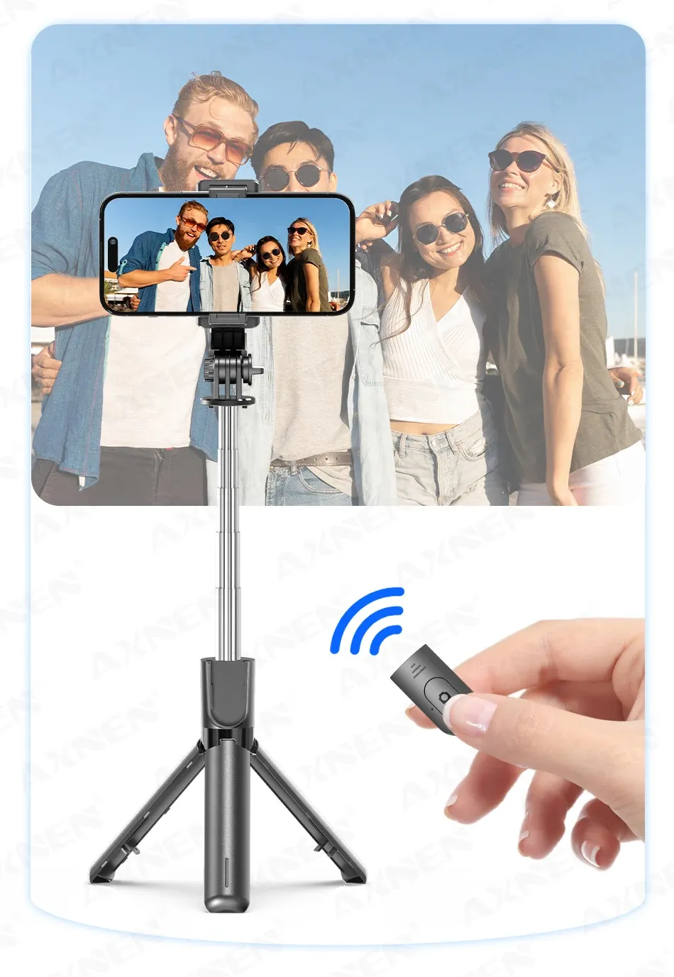 Télécommande Bluetooth en utilisation