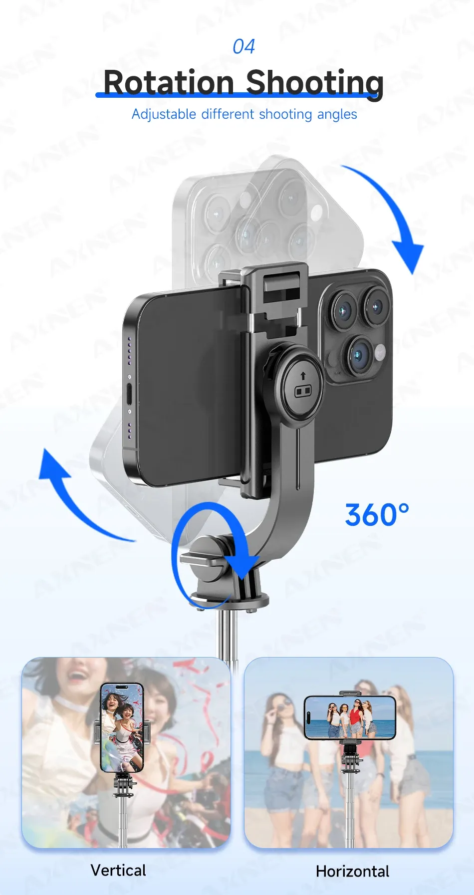 Support rotatif à 360 degrés