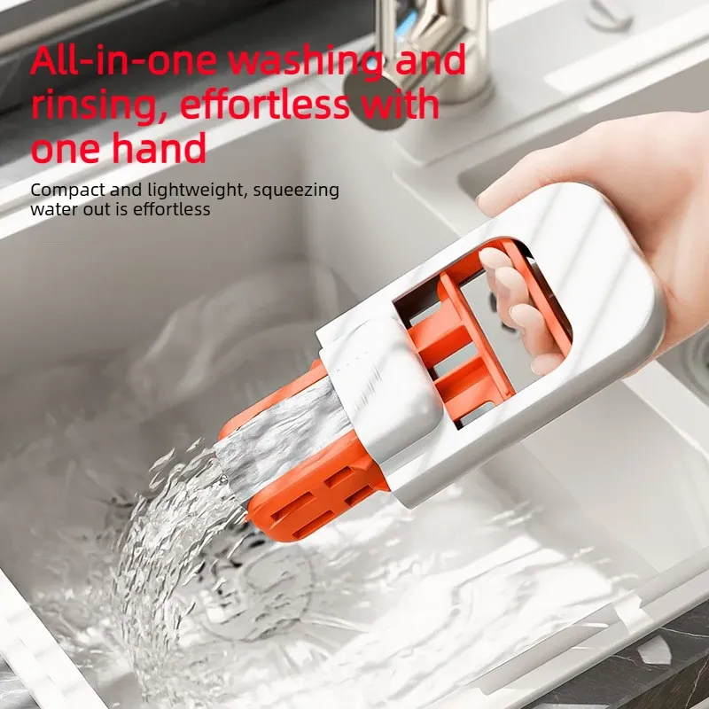 Mini serpillière multifonctionnelle rétractable humide/sèche pour cuisine, salle de bain et voiture | Outil de nettoyage compact et pratique en plastique durable pour la maison 3