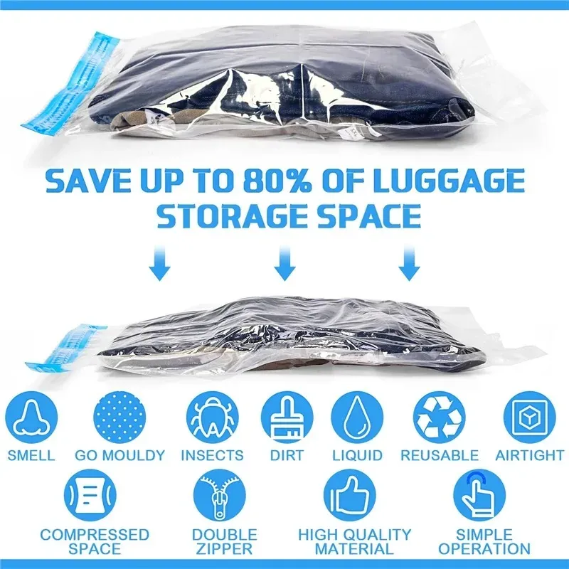 Sacs de compression de voyage pour bagages, gain de place, idéal croisière 3
