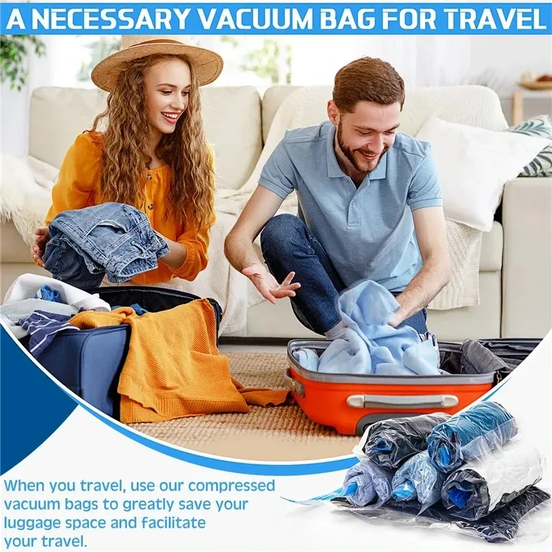 Sacs de compression de voyage pour bagages, gain de place, idéal croisière 4