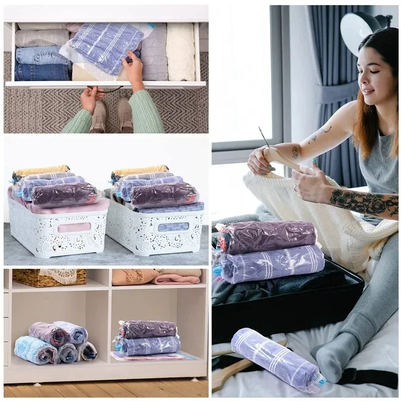 Sacs de compression de voyage pour bagages, gain de place, idéal croisière 6