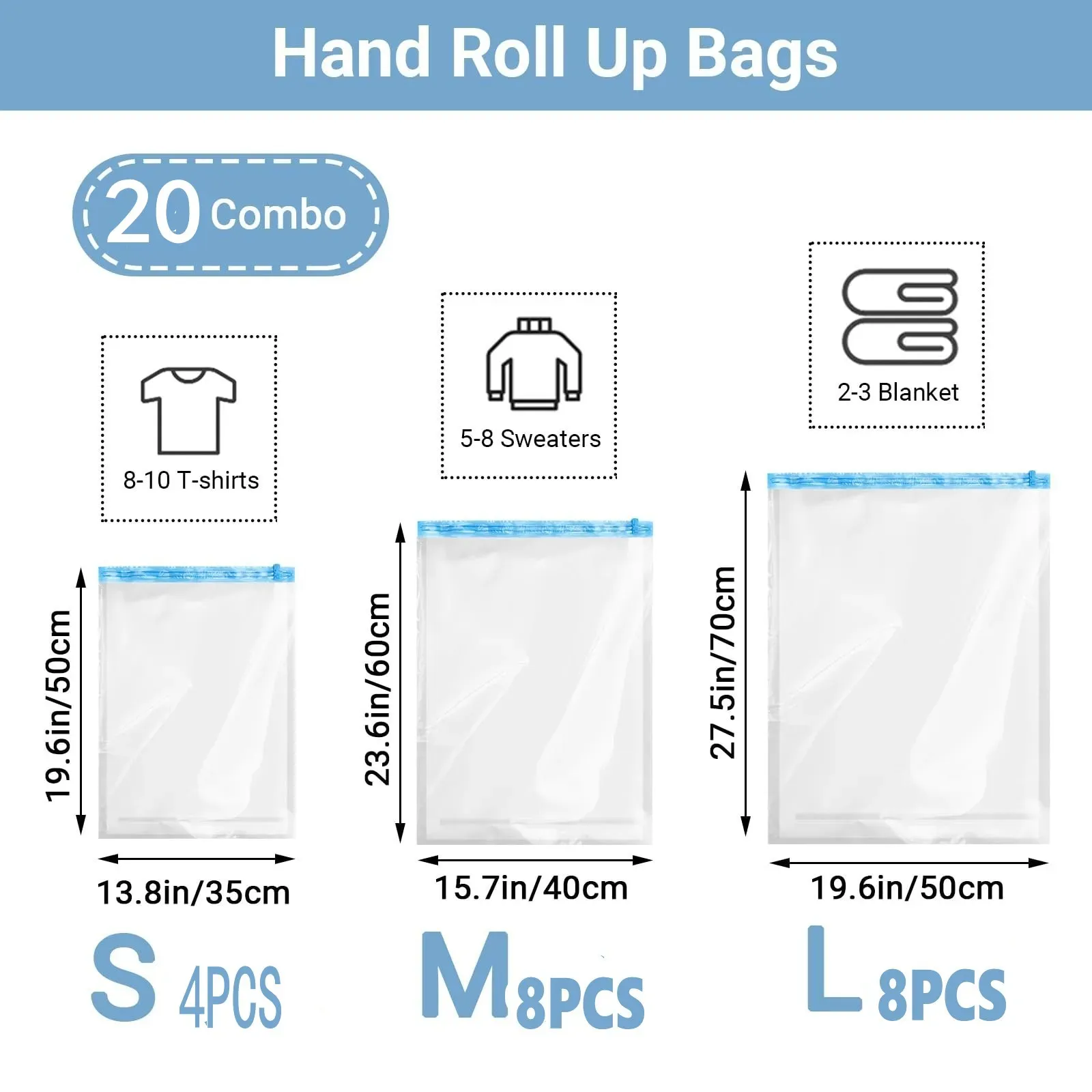 Sacs de compression de voyage pour bagages, gain de place, idéal croisière 9