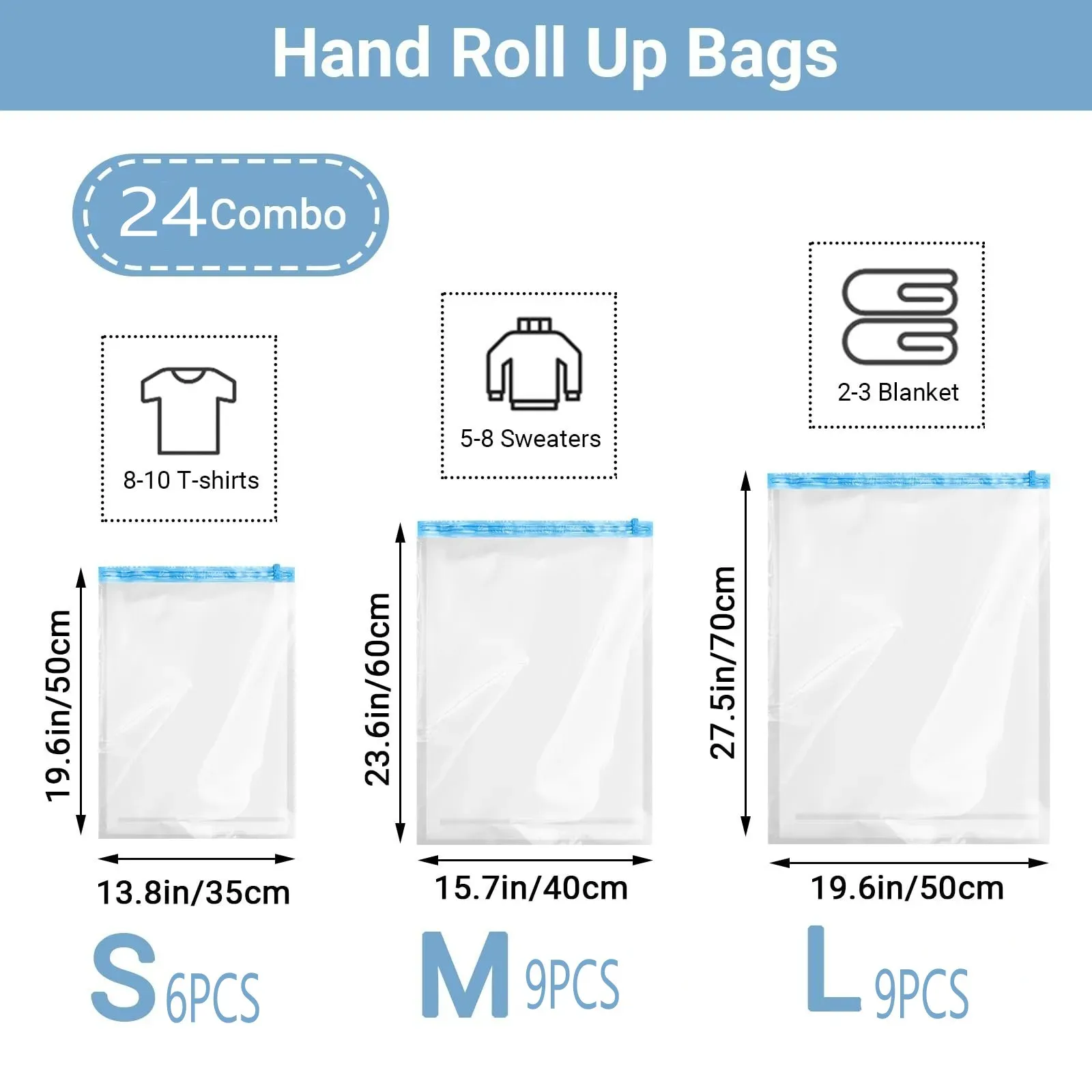 Sacs de compression de voyage pour bagages, gain de place, idéal croisière 7