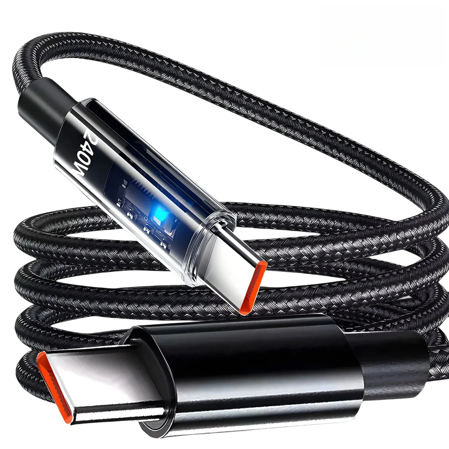 Câble de charge avec affichage LED en situation