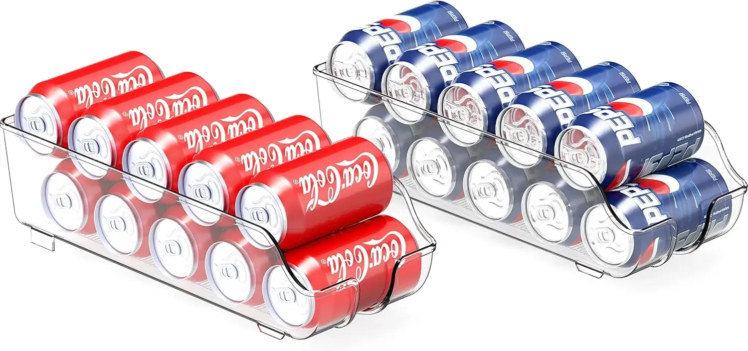 Boîtes de rangement de cuisine pour canettes de soda et organisateurs de réfrigérateur