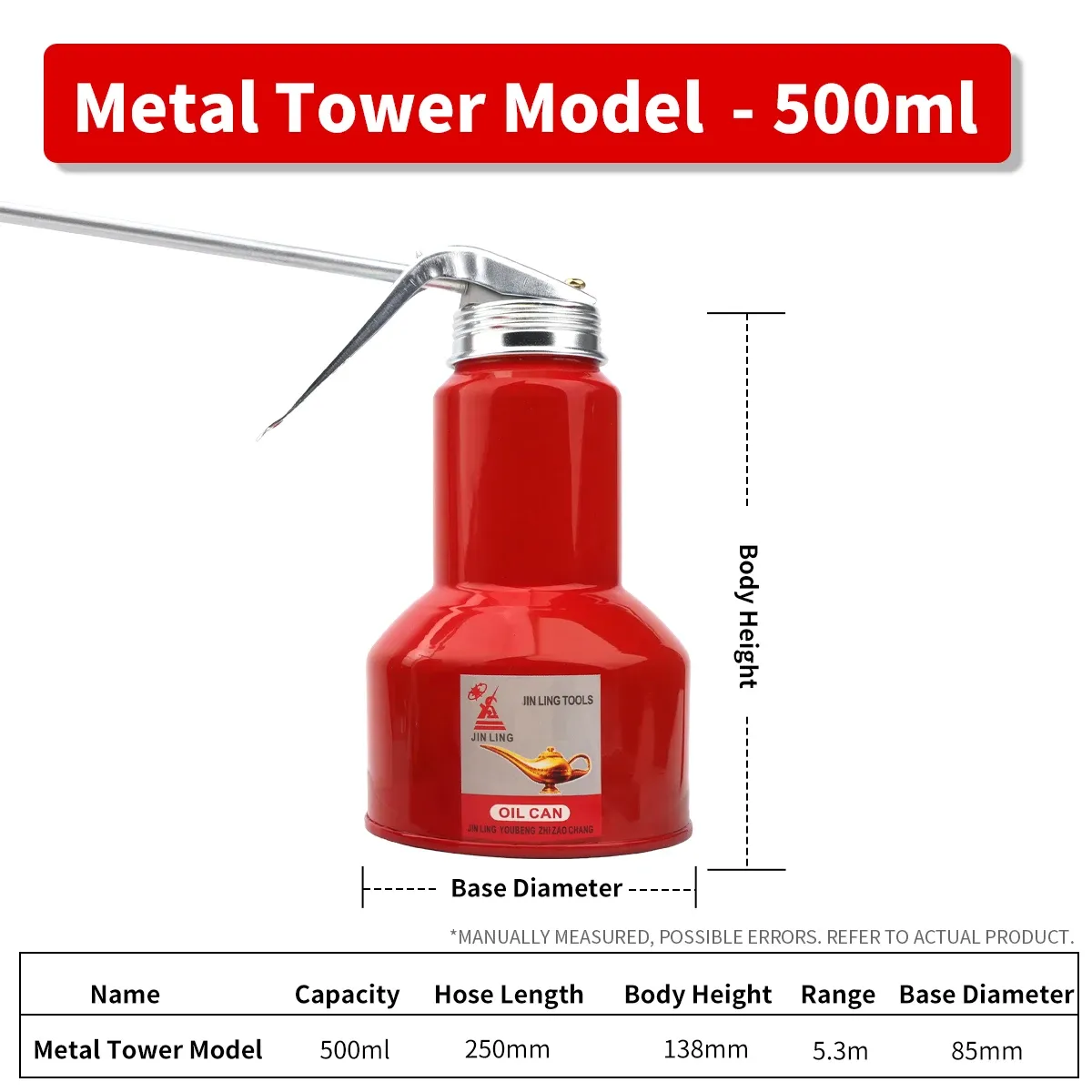 Burette à huile à bec pompe, 250 ml à 500 ml, pistolet graisseur haute pression à levier pour atelier 8