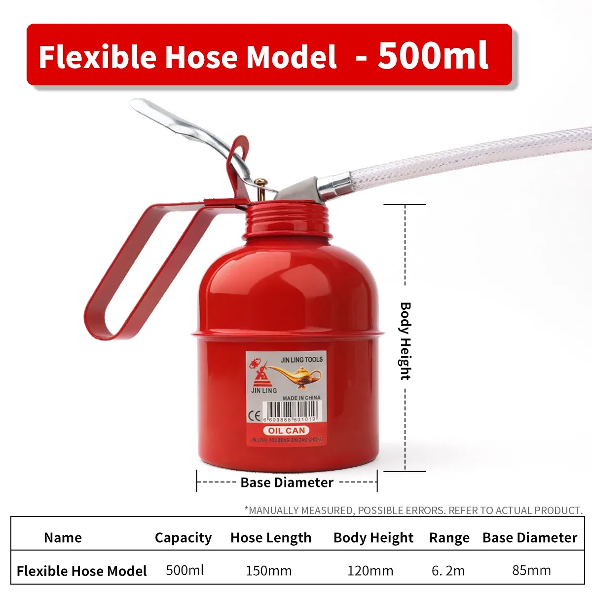 Burette à huile à bec pompe, 250 ml à 500 ml, pistolet graisseur haute pression à levier pour atelier 7