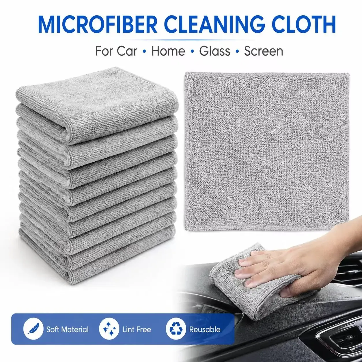 Chiffon de nettoyage en microfibre multi-usage