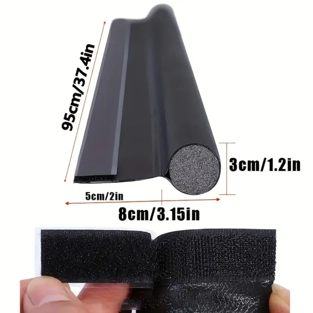 Bas de porte isolant en mousse, mise en situation