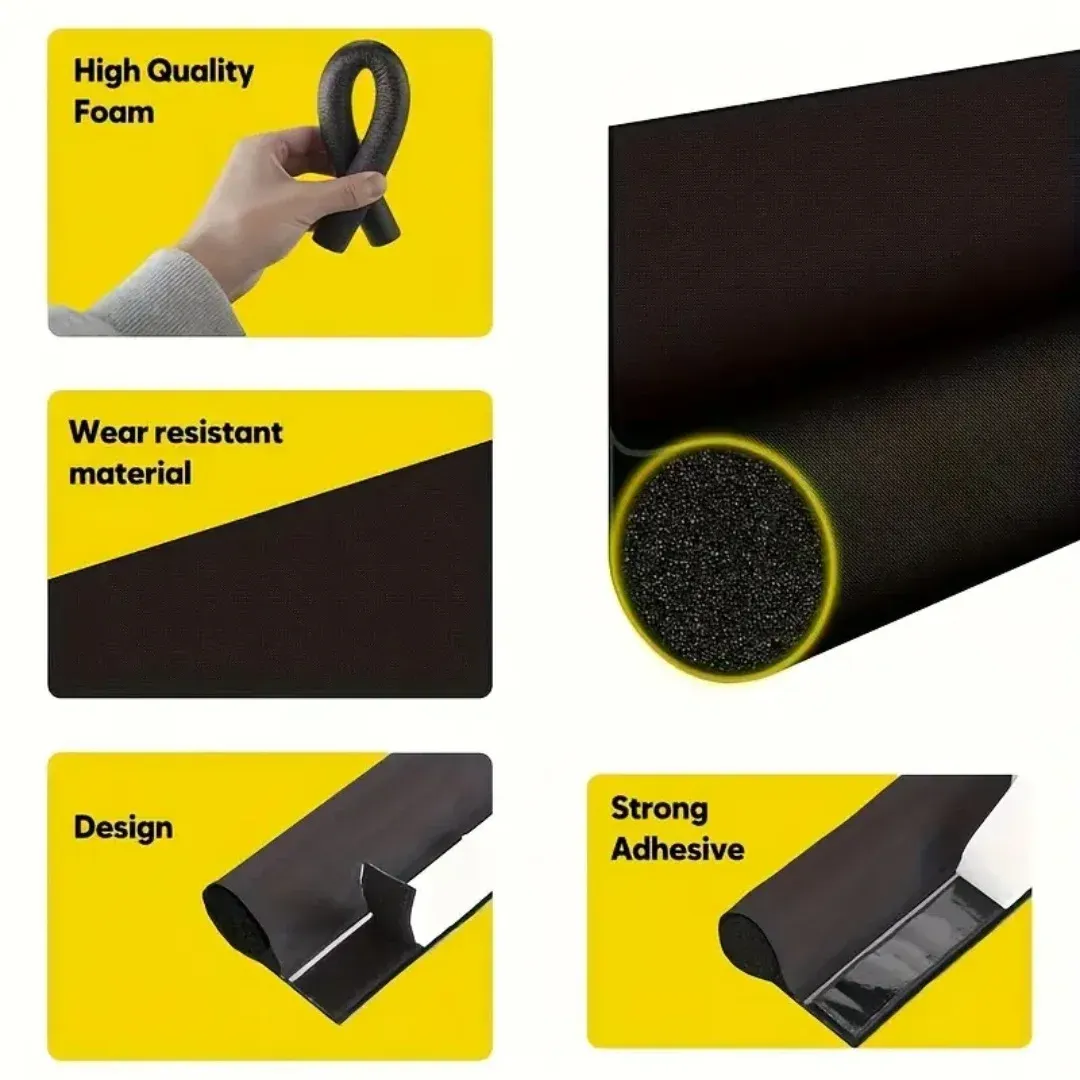 Bas de porte en mousse pour isolation phonique et thermique