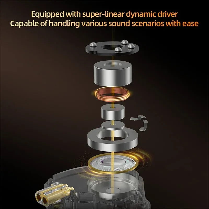 Écouteurs HiFi KZ Gale à basses renforcées, pilote dynamique super linéaire, conception détachable pour le jeu et la musique 5