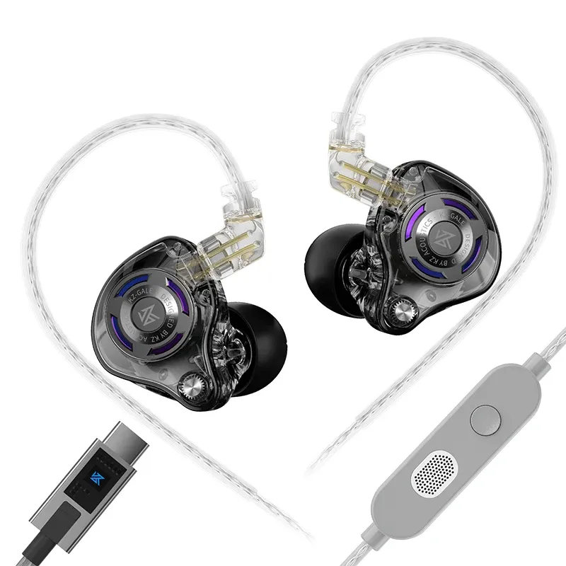 Écouteurs HiFi KZ Gale à basses renforcées, pilote dynamique super linéaire, conception détachable pour le jeu et la musique 9