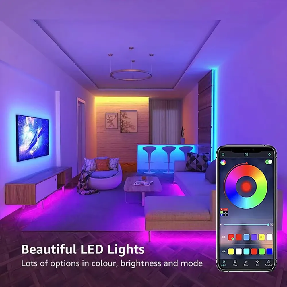 Ruban LED RVB éclairage d'escalier