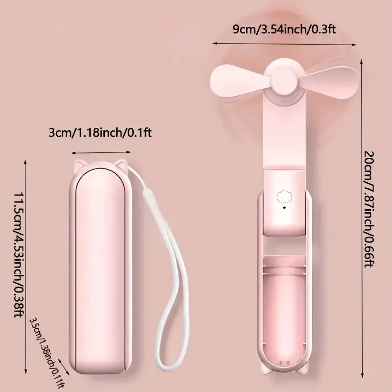 Mini ventilateur portable pliable en situation