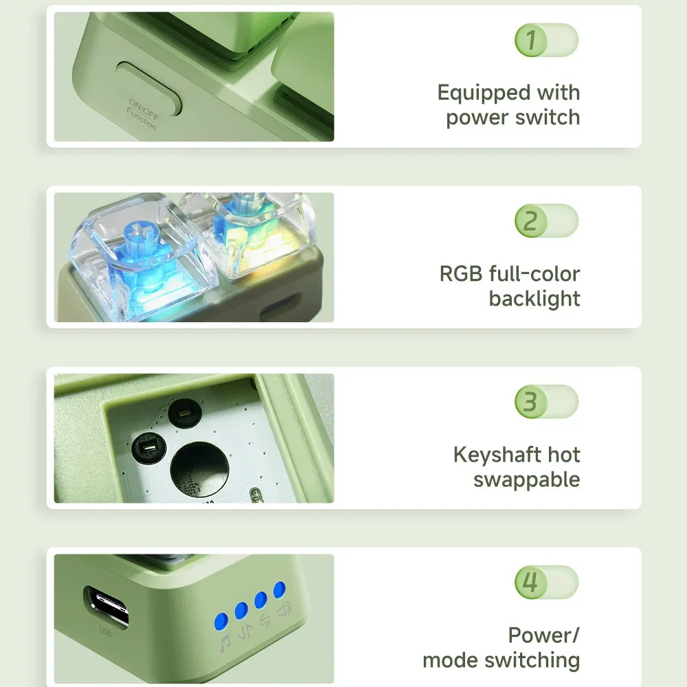 Clavier Bluetooth sans fil ultra-léger avec télécommande à double bouton pour tourner les pages, compatible liseuses Kobo 4
