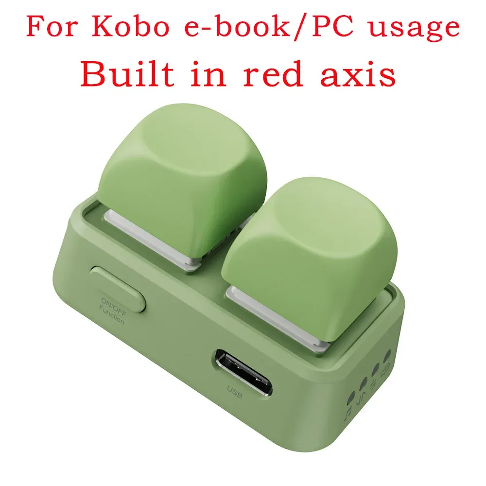 Clavier Bluetooth sans fil ultra-léger avec télécommande à double bouton pour tourner les pages, compatible liseuses Kobo 9