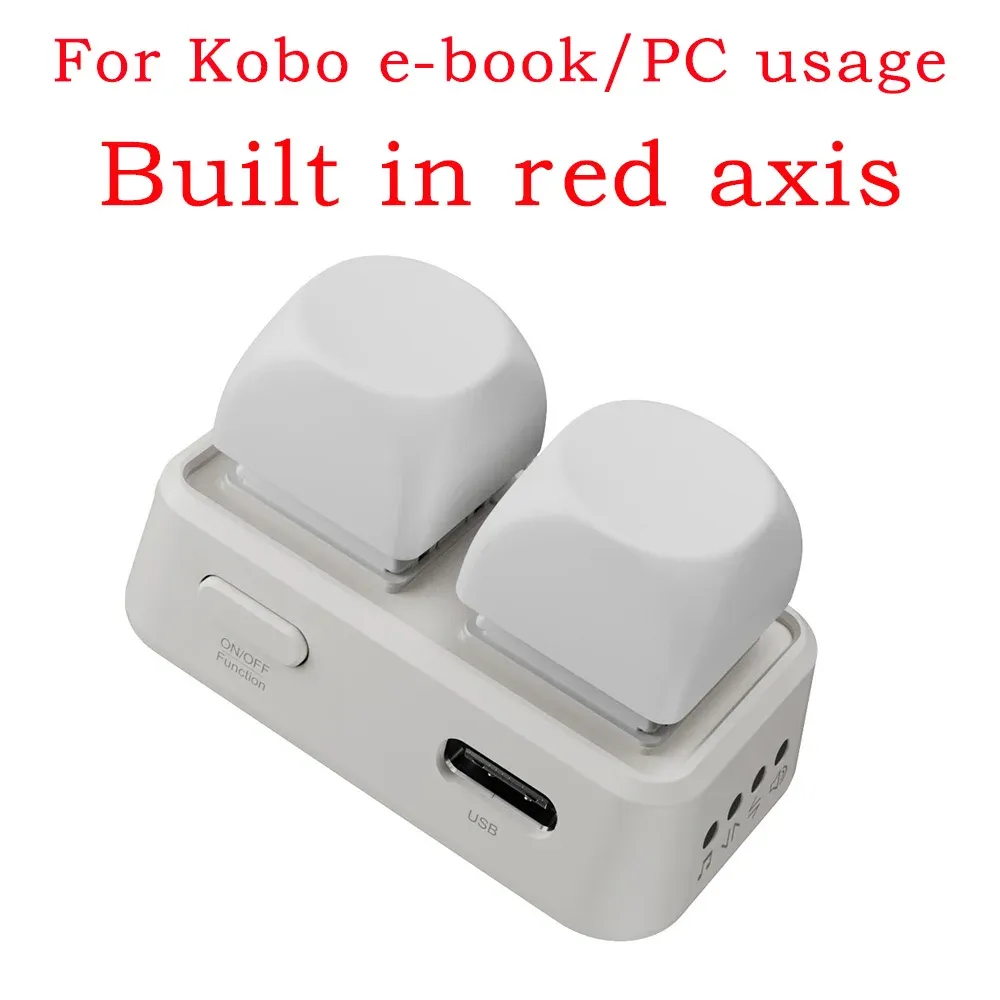 Clavier Bluetooth sans fil ultra-léger avec télécommande à double bouton pour tourner les pages, compatible liseuses Kobo 7