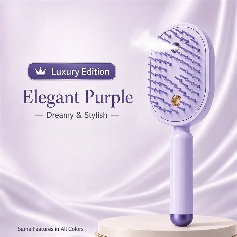 Brosse à cheveux électrique massante à coussin d'air – Anti-emmêlement, lissante, massage du cuir chevelu, utilisation sur cheveux secs et humides, chargement rapide USB-C 9