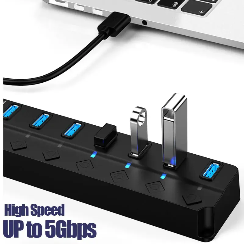 Hub USB 3.0 multi-ports (4 à 7 ports) avec câble de 30 cm 4