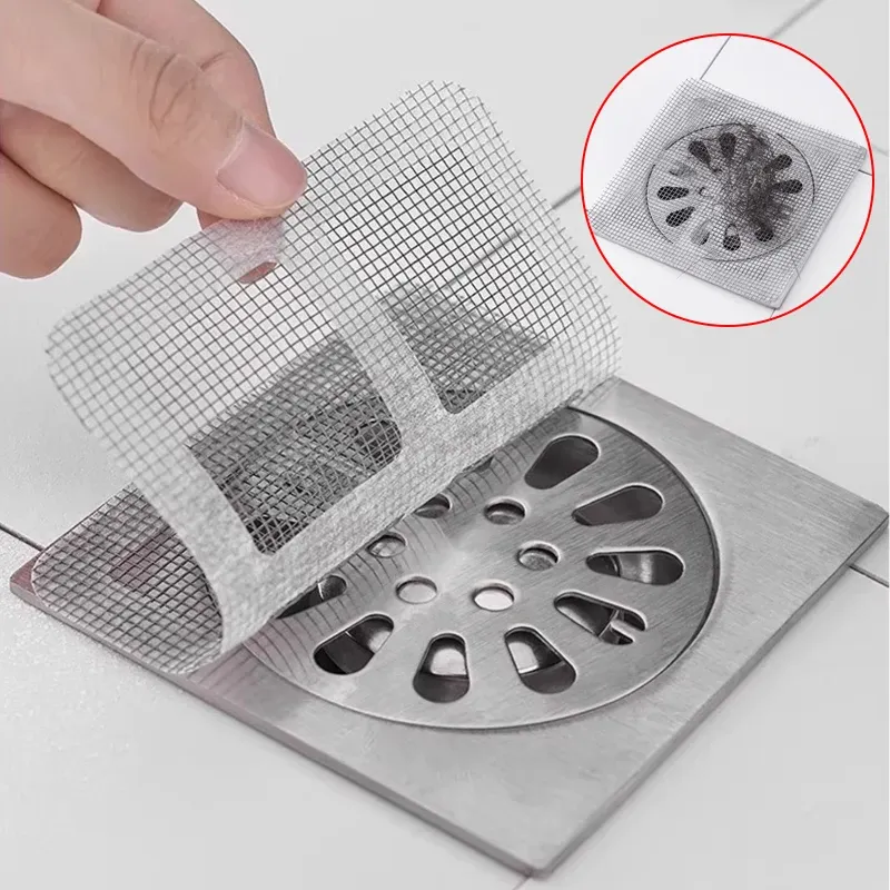 Bouchon de vidange jetable en maille anti-blocage pour douche, lavabo et évier