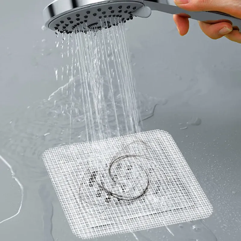 Bouchon de vidange jetable en maille anti-blocage pour douche, lavabo et évier 4