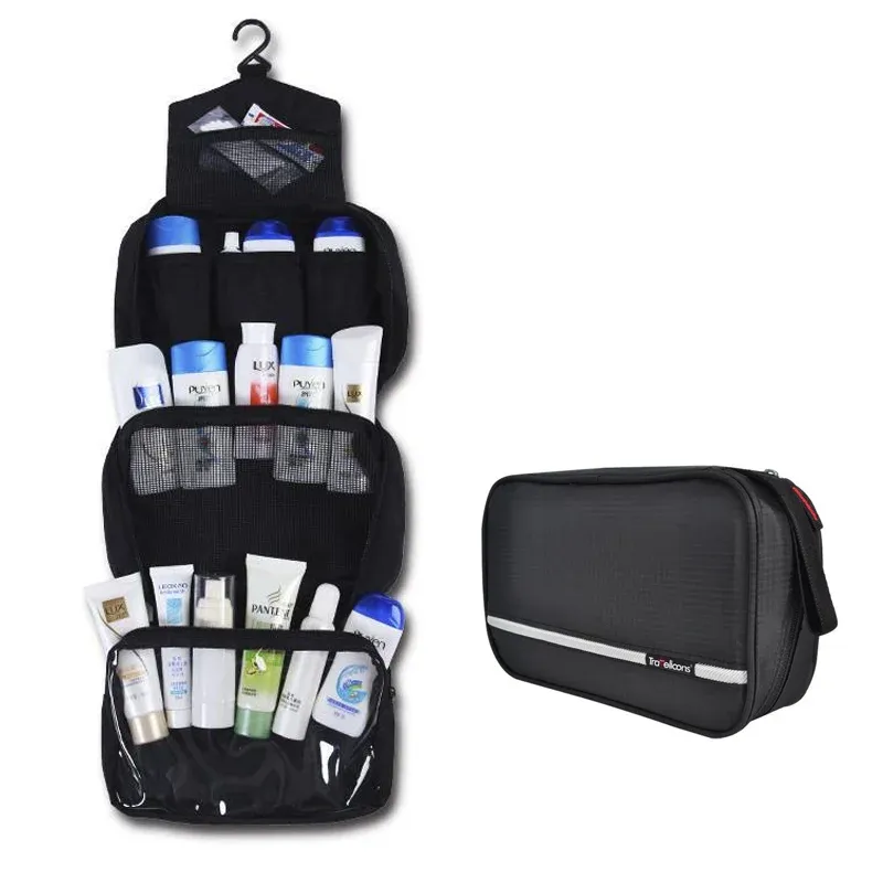 Trousse de toilette suspendue pour le voyage, organisateur robuste pour hommes et femmes, cosmétiques et maquillage 6