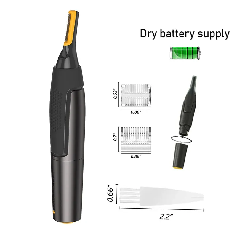 Tondeuse électrique de précision pour poils de nez et d'oreilles, ultra-fine et portable, étanche, sûre et facile à nettoyer. 7