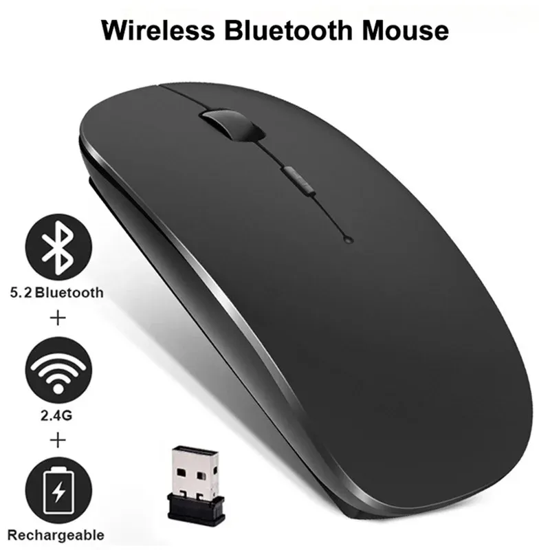Souris sans fil universelle compatible Bluetooth, silencieuse, pour ordinateur portable et de jeu, compatible Lenovo, ordinateur portable et tablette 1