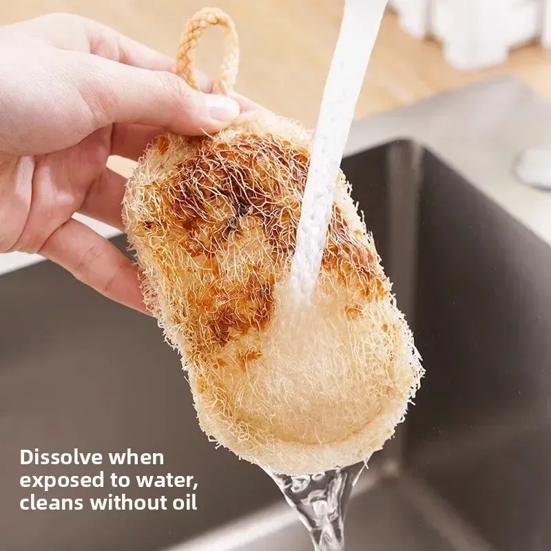 Éponge à vaisselle en loofah naturel