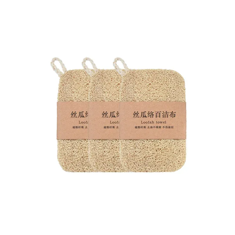 Éponge à vaisselle naturelle en loofah avec corde de suspension 7