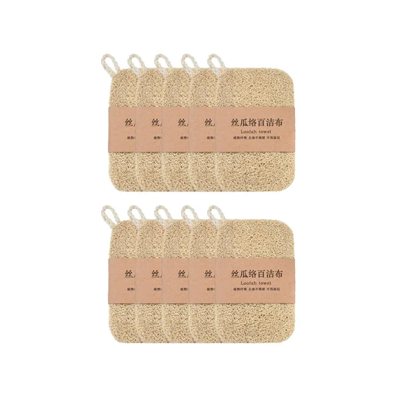 Éponge à vaisselle naturelle en loofah avec corde de suspension 12