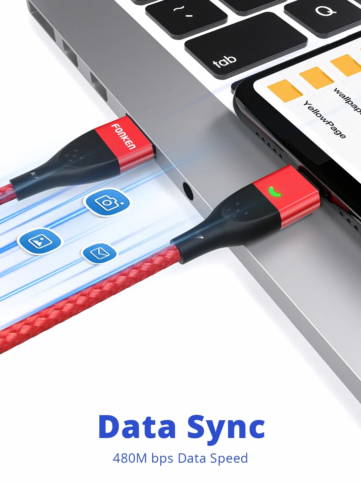Câble de charge magnétique FONKEN, mise en valeur