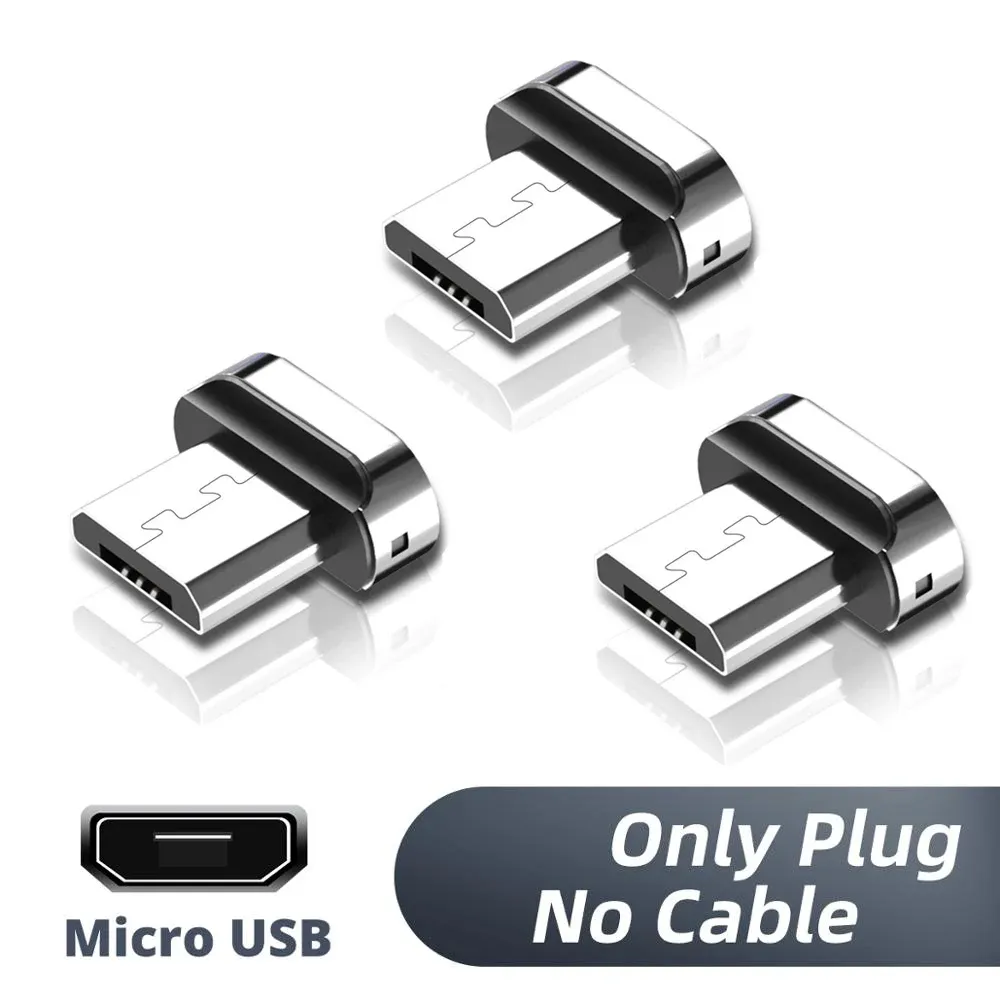Câble de charge magnétique USB Type-C FONKEN pour Realme GT6, câble de chargeur magnétique avec connecteur Micro USB et Android 9